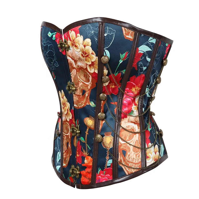 Colorful Corset Style Bodysuit Fashionable Printing Gathering Bustier Corset Classic Steampunk Gothic Brown Leather Corset, Colorful, can be customerized
Colorful Corset Style Bodysuit Fashionable Printing Gathering Bustier Corset Classic Steampunk Gothic Brown Leather Corset, Colorful, can be customerized