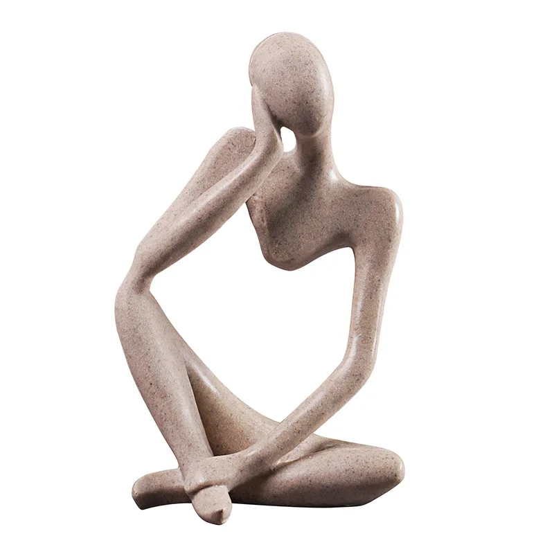 Nordic Creative Study Home Decoration Furniture Living Room Office Sandstone Drawing Pensive Character Decoration, As photo
Nordic Creative Study Home Decoration Furniture Living Room Office Sandstone Drawing Pensive Character Decoration, As photo