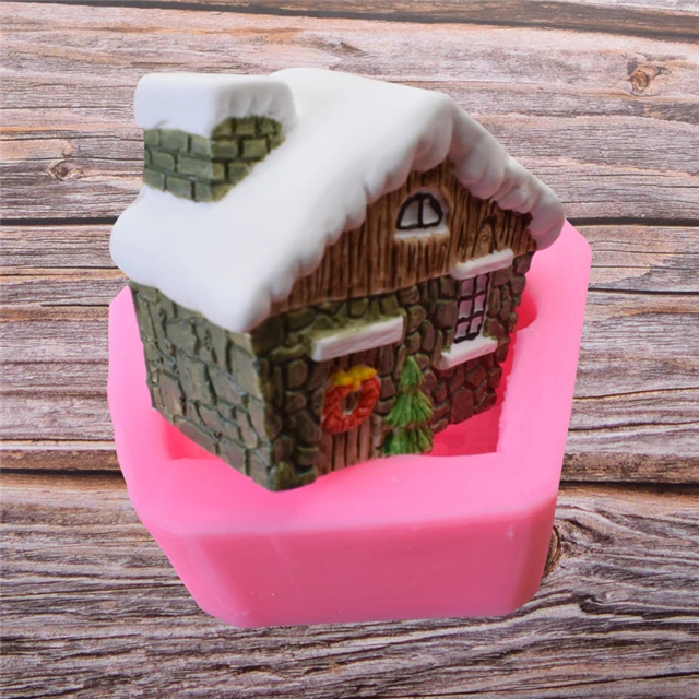 Three-dimensional Stone House Chalet Fondant Mold Candle Glue Mold Kitchen Accessories, As show
Three-dimensional Stone House Chalet Fondant Mold Candle Glue Mold Kitchen Accessories, As show