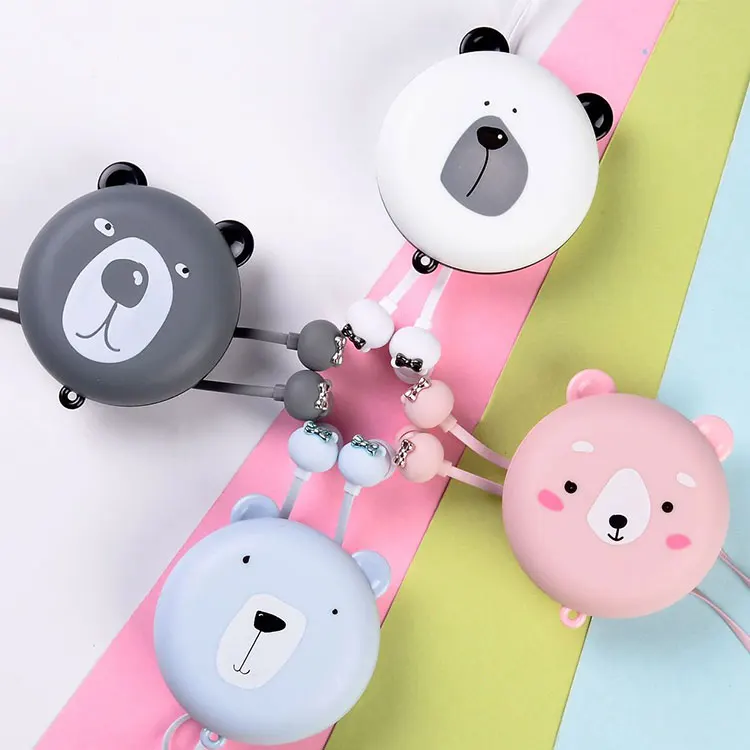 Cute Bear Cartoon Earphone 3.5mm in-ear Stereo Earphones with Mic Case for Phone Girls Kid Child Student for MP3 MP4 Gift
Cute Bear Cartoon Earphone 3.5mm in-ear Stereo Earphones with Mic Case for Phone Girls Kid Child Student for MP3 MP4 Gift
