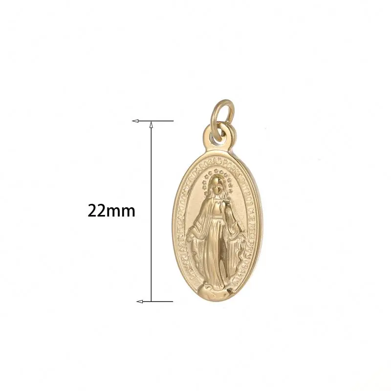 Gold Plated Virgin Mary Stainless Steel Christian Pendant With Inscription Necklace Accessories Female Charm Accessories
Gold Plated Virgin Mary Stainless Steel Christian Pendant With Inscription Necklace Accessories Female Charm Accessories