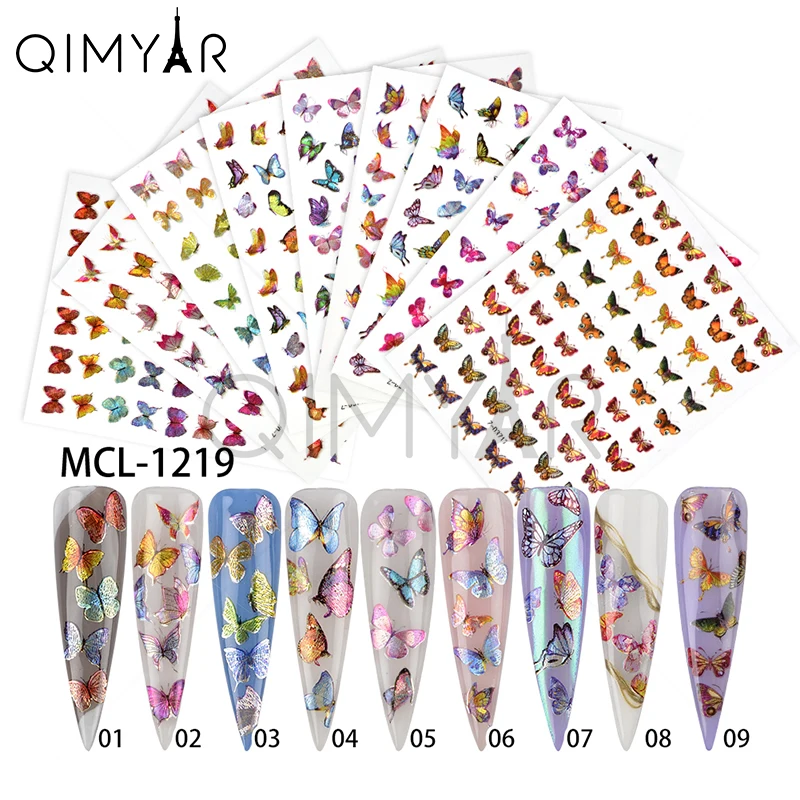 2020 Newest custom 18 nail designs Laser wrap sticker butterfly stickers 3d gel nail sticker, 8 colors/set diy nail stickers
2020 Newest custom 18 nail designs Laser wrap sticker butterfly stickers 3d gel nail sticker, 8 colors/set diy nail stickers