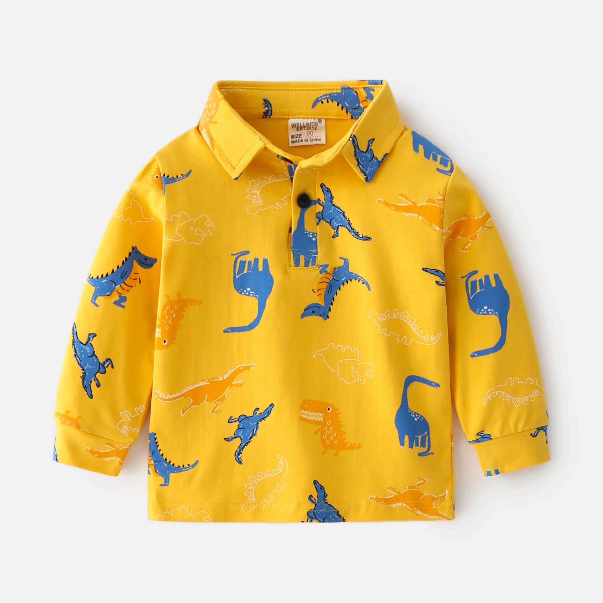 Spring and autumn 2021 boys' cartoon printed soft and comfortable lapel polo-collar long sleeves T-shirt
Spring and autumn 2021 boys' cartoon printed soft and comfortable lapel polo-collar long sleeves T-shirt