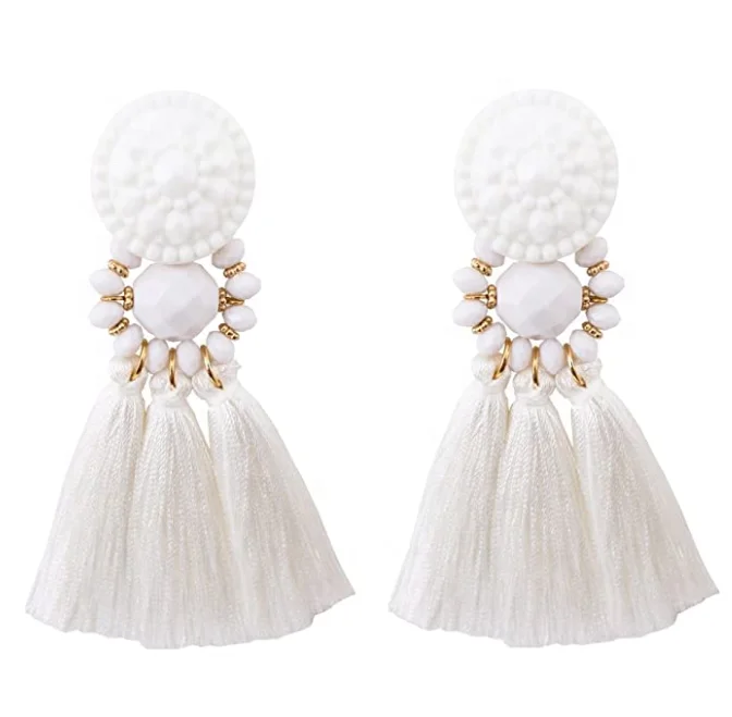 UNIQ Bohemian Statement Thread Tassel Chandelier Drop Dangle Earrings with Cassandra Button Stud
UNIQ Bohemian Statement Thread Tassel Chandelier Drop Dangle Earrings with Cassandra Button Stud