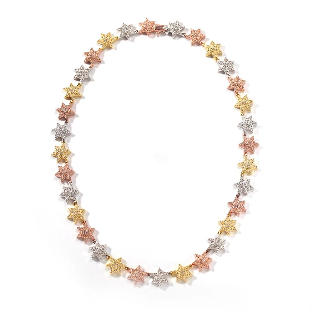 Cubic Zirconia Stars Link Chain Women Men Luxury Gold Silver Bling Iced Out CZ Hip Hop Rapper Chokers Necklaces Male Jewelry
Cubic Zirconia Stars Link Chain Women Men Luxury Gold Silver Bling Iced Out CZ Hip Hop Rapper Chokers Necklaces Male Jewelry