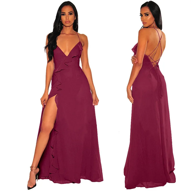 Sexy Deep V-Neck Backless Sleeveless Spaghetti Straps Evening Dresses Prom Party Dresses Formal Dresses Robe
Sexy Deep V-Neck Backless Sleeveless Spaghetti Straps Evening Dresses Prom Party Dresses Formal Dresses Robe
