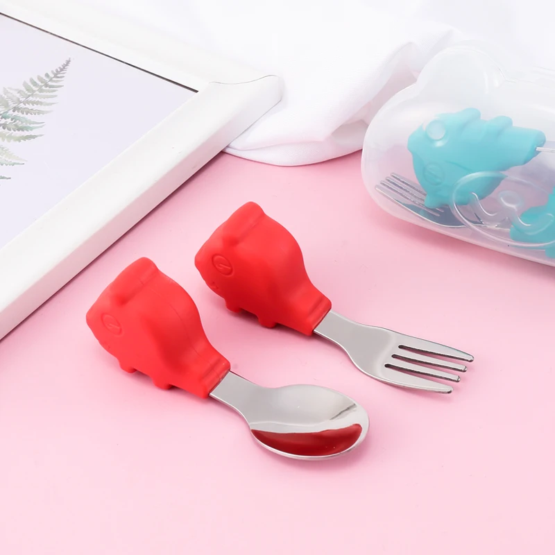 304 Stainless Steel Fork And Spoon BPA Free Baby Feeding Silicone Spoon Set Baby Spoon, Blue/green/red/pink
304 Stainless Steel Fork And Spoon BPA Free Baby Feeding Silicone Spoon Set Baby Spoon, Blue/green/red/pink