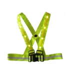 Vest Flash LED USB Charge Road Work PVC Reflective LED Safety Vest