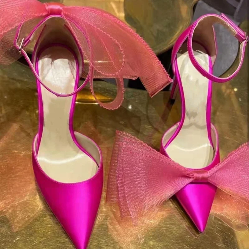 Fashionable Pointed Toe Stiletto High Heels Women's Shoes Solid Pink Silk Bow-not Thin Heeled Sexy Pumps Big Size 43, Black,white,pink
Fashionable Pointed Toe Stiletto High Heels Women's Shoes Solid Pink Silk Bow-not Thin Heeled Sexy Pumps Big Size 43, Black,white,pink