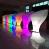 High Quality Durable Color Changing LDPE Plastic Led Funny Bar Stool for event party