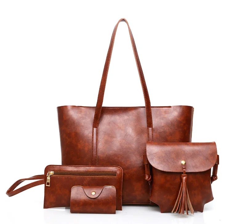 High quality wholesale custom logo 4 in 1 set crossbody bag popular PU leather ladies tote bags women shoulder handbag set
High quality wholesale custom logo 4 in 1 set crossbody bag popular PU leather ladies tote bags women shoulder handbag set