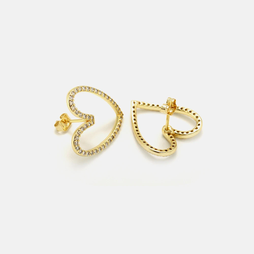 Dylam New Fashion Hoop Big Diamond Cz Arete De Corazon Love Trendy Stylish Designs Brass Women Heart Earrings
Dylam New Fashion Hoop Big Diamond Cz Arete De Corazon Love Trendy Stylish Designs Brass Women Heart Earrings