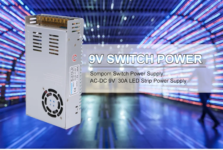 SOMPOM 270W 30A 9v dc led driver power supply for Street Lighting