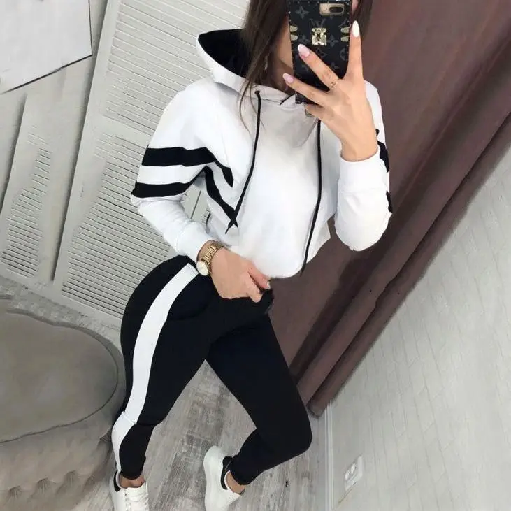 Women Two Piece Set Hoodies Sexy Women Tracksuits / Jogging Sport suit Sweatsuit For Women
Women Two Piece Set Hoodies Sexy Women Tracksuits / Jogging Sport suit Sweatsuit For Women