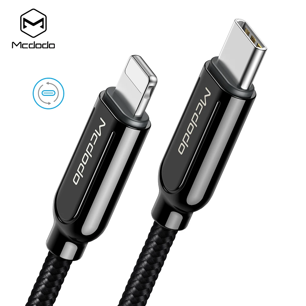 Mcdodo 18W Big Power Cable, Hot Sale LED Braided Cable Fast Charging Type C to Lightning
Mcdodo 18W Big Power Cable, Hot Sale LED Braided Cable Fast Charging Type C to Lightning