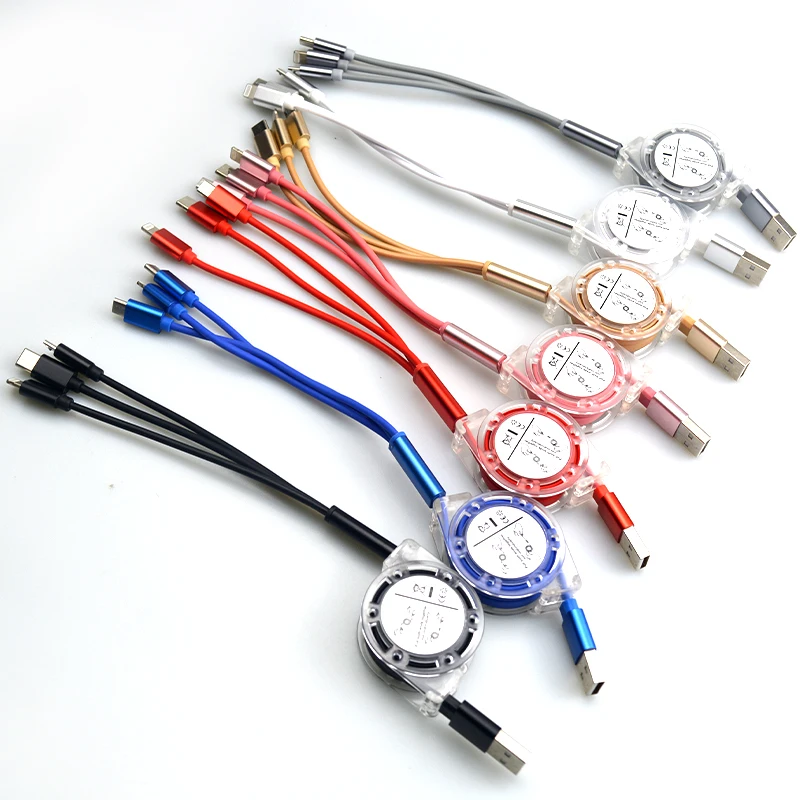 Factory Custom multifunction micro cable flat mobile charger cable 3 in 1 retractable charging cable, Black, red, yellow, silver, blue, pink,white
Factory Custom multifunction micro cable flat mobile charger cable 3 in 1 retractable charging cable, Black, red, yellow, silver, blue, pink,white