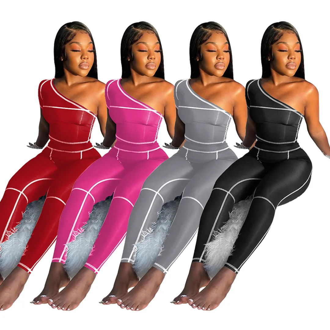 YF-8225 Oblique Shoulder Trousers Fashion Sports Women'S Suit Solid Color Stretch Slim Two-Piece Suit
YF-8225 Oblique Shoulder Trousers Fashion Sports Women'S Suit Solid Color Stretch Slim Two-Piece Suit