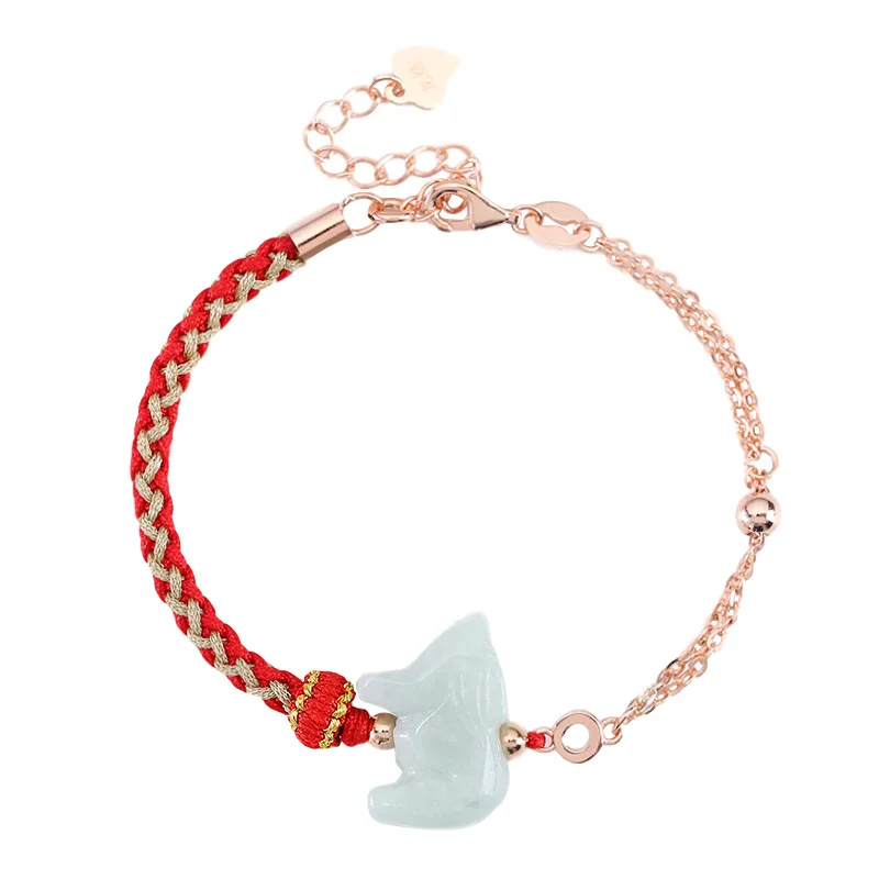 Wholesale S925 Sterling Silver A Jade 12 Zodiac Jade Female Red Rope Bracelets Woven Hand Rope, Picture shows
Wholesale S925 Sterling Silver A Jade 12 Zodiac Jade Female Red Rope Bracelets Woven Hand Rope, Picture shows