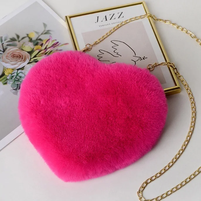 Multi Color Heart Shape Fuzzy Purses For Girls Cute Soft Furry Women Small Handbags Fur Heart Purses
Multi Color Heart Shape Fuzzy Purses For Girls Cute Soft Furry Women Small Handbags Fur Heart Purses