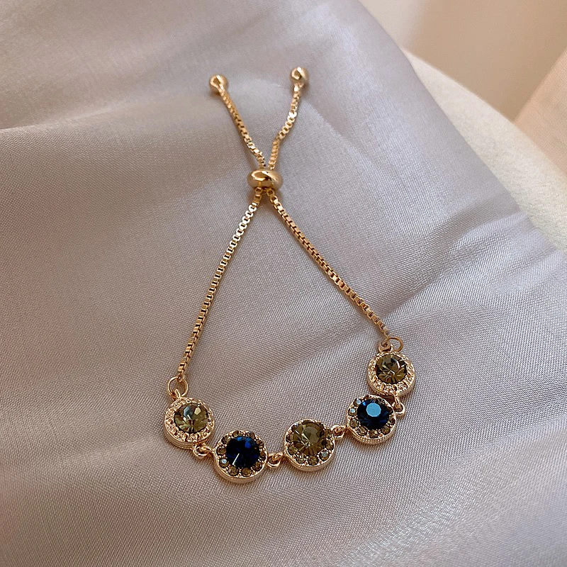 SL35551 Vintage colorful crystal round charm adjustable bracelet gold plated copper women jewelry
SL35551 Vintage colorful crystal round charm adjustable bracelet gold plated copper women jewelry