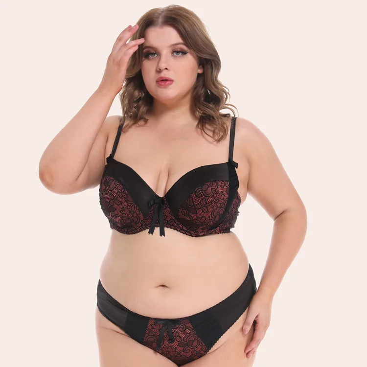Amazon Hot Sale New Style Half Cup Ladies Lace Plus Size Underwear Wire Fire Comfort Bra Cotton Women's Plus Size Underwear Set, Picture shows
Amazon Hot Sale New Style Half Cup Ladies Lace Plus Size Underwear Wire Fire Comfort Bra Cotton Women's Plus Size Underwear Set, Picture shows
