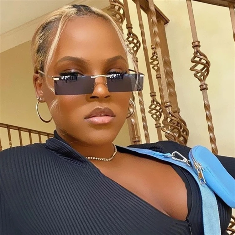 Newest Metal Frame Rimless Sunglasses Rectangle 2021 Ladies Fashionable Shades Sun Glasses For Women, As pictures or customized color
Newest Metal Frame Rimless Sunglasses Rectangle 2021 Ladies Fashionable Shades Sun Glasses For Women, As pictures or customized color