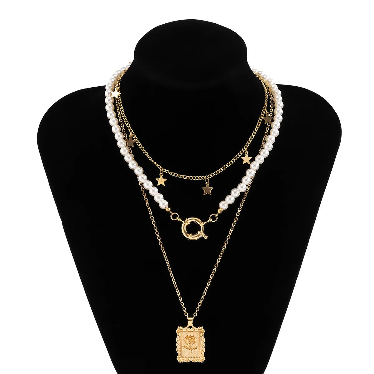 3PCS set Choker jewelry gold plated pearl beads chunky choker fashion women necklace
3PCS set Choker jewelry gold plated pearl beads chunky choker fashion women necklace