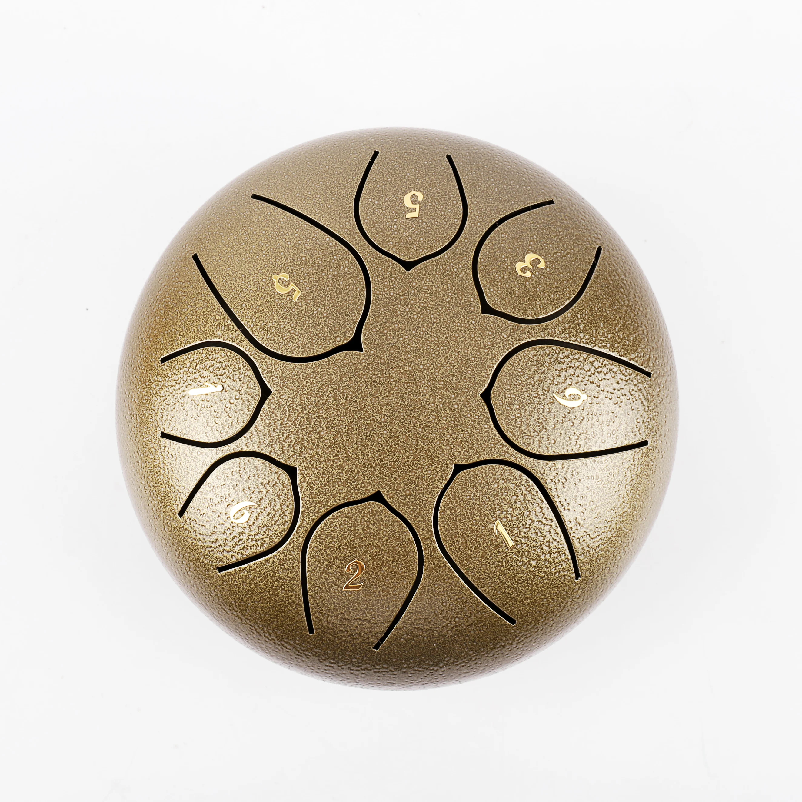 SUXINRU Supply high quality and low price Gold 6inches 8 tones Tank Handpan Steel tongue drum for YOGA, Gold color
SUXINRU Supply high quality and low price Gold 6inches 8 tones Tank Handpan Steel tongue drum for YOGA, Gold color