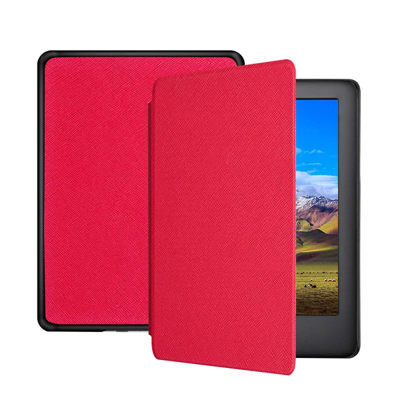 Ultra Slim Automatic Wake Up PC Back 6 Inch Cover Tablet Case For Amazon Kindle