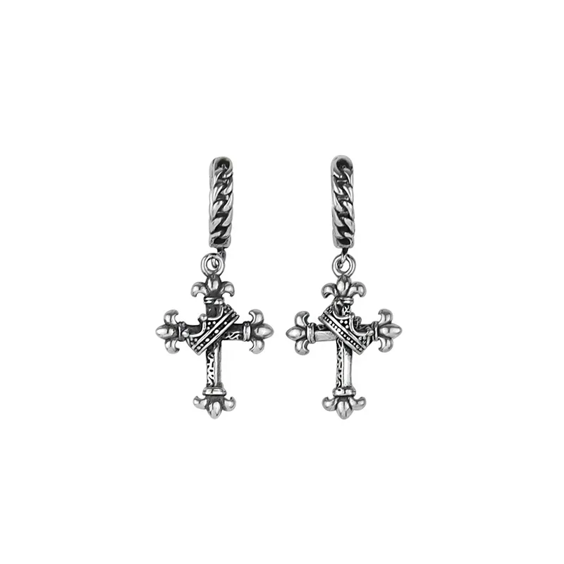Fashion Trend Retro S925 Sterling Silver Old Craftsmanship Crown Cross Pendant Earrings Girls Hundred Matching Accessories
Fashion Trend Retro S925 Sterling Silver Old Craftsmanship Crown Cross Pendant Earrings Girls Hundred Matching Accessories