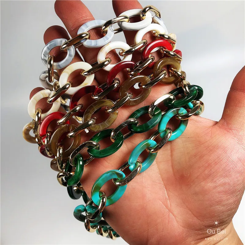 Fashion Colorful Acrylic Bag Chain Bag Strap Personalized Metal With Resin Mixed Chain Splicing Shoulder strap bag chain, As picture
Fashion Colorful Acrylic Bag Chain Bag Strap Personalized Metal With Resin Mixed Chain Splicing Shoulder strap bag chain, As picture