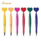 Promotional gift heart shape lover colorful plastic ball pens with cheap price