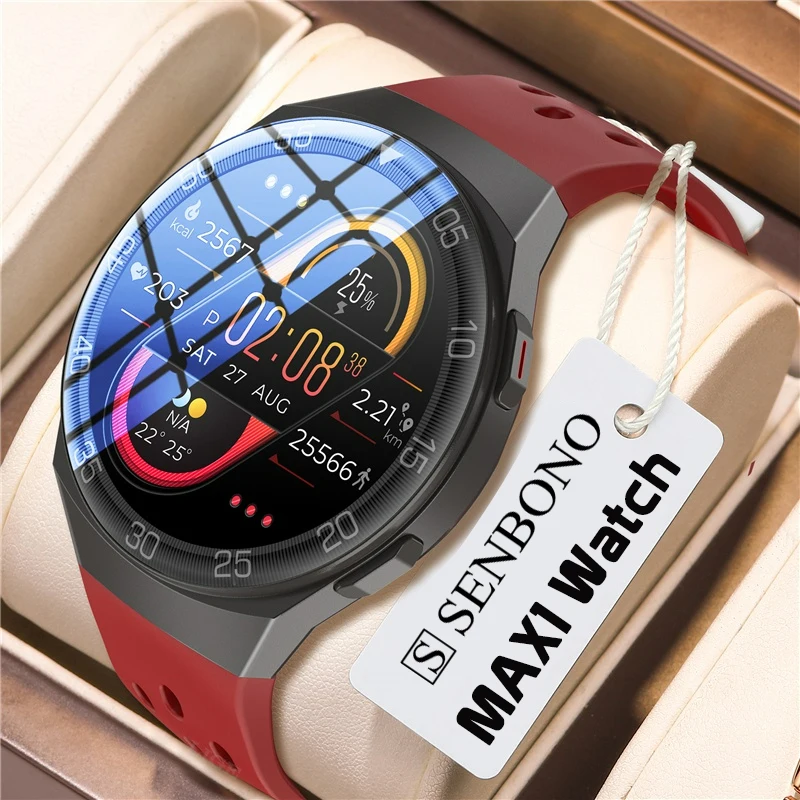 SENBONO MAX1 1.28inch Full Touch Screen SmartWatch men ip68 Waterproof Sports Fitness Tracker Women Smart watch for IOS Android, Black red green
SENBONO MAX1 1.28inch Full Touch Screen SmartWatch men ip68 Waterproof Sports Fitness Tracker Women Smart watch for IOS Android, Black red green