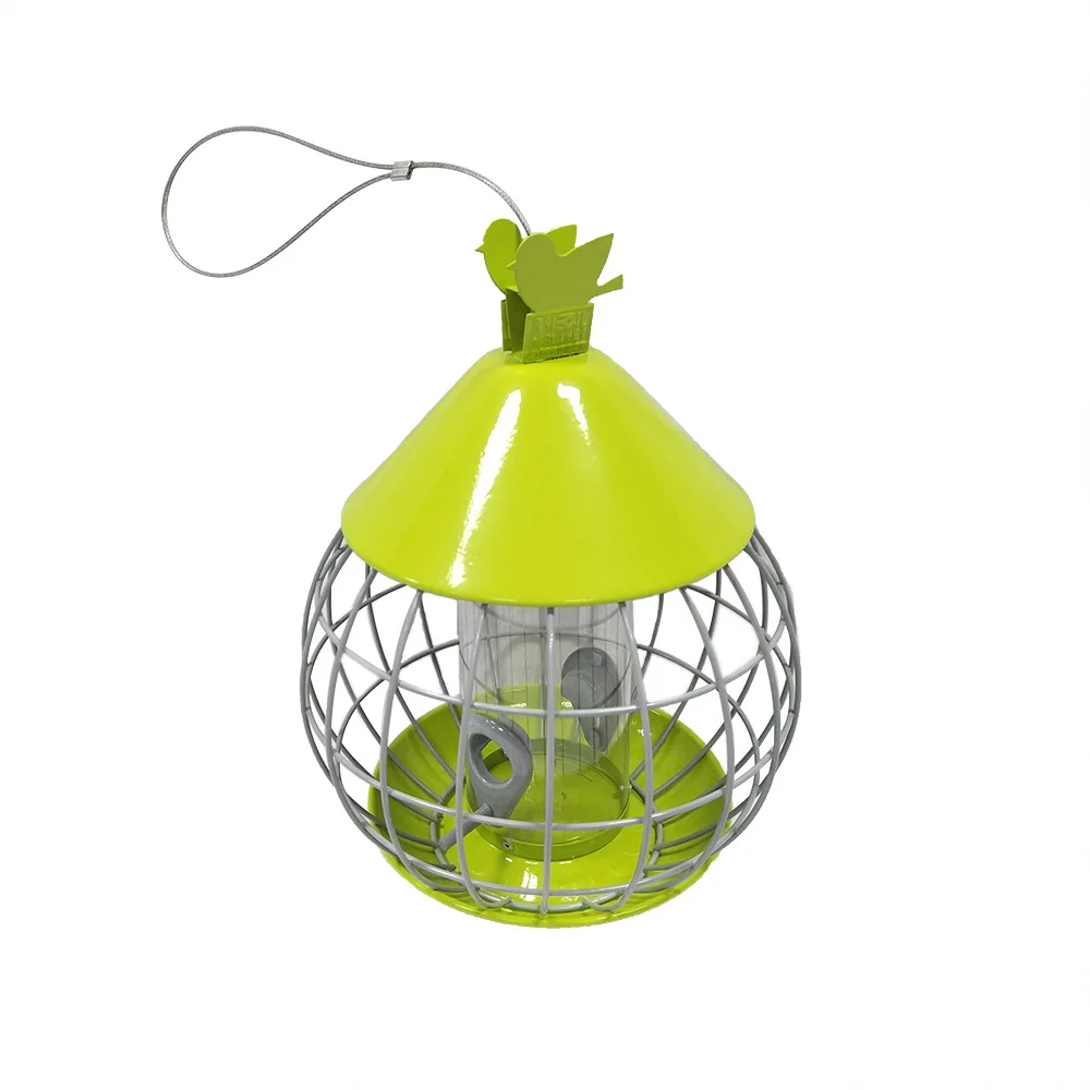 Outdoor Garden Straight Hanging Anti-squirrel Tender Green Round Shape Metal Birds Feeder
Outdoor Garden Straight Hanging Anti-squirrel Tender Green Round Shape Metal Birds Feeder