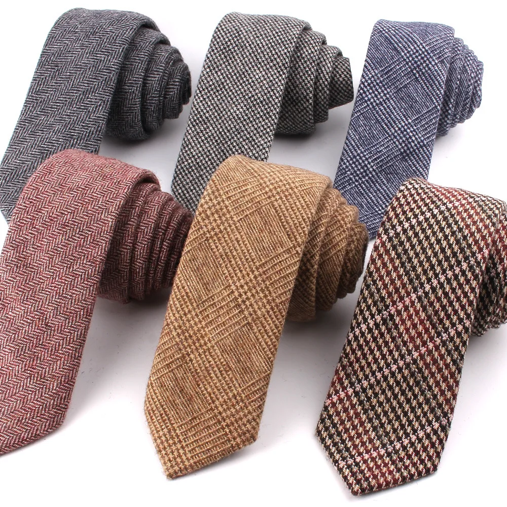 6cm Skinny Narrow Wool Ties For Men British Retro Black Brown Wool Mens Neckties Wholesale High Quality
6cm Skinny Narrow Wool Ties For Men British Retro Black Brown Wool Mens Neckties Wholesale High Quality