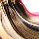 Hot selling 100 human remy hair salon hair color tag ring hair extension color chart