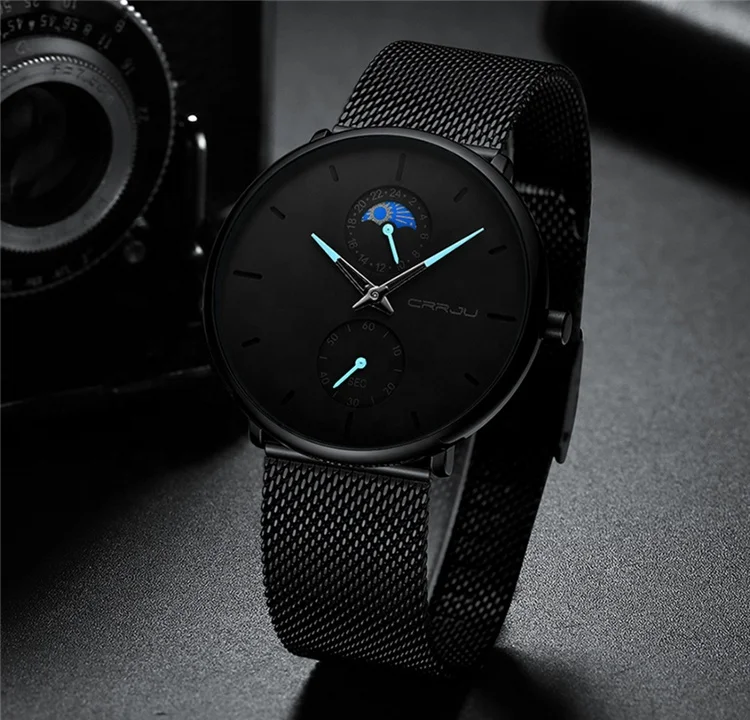 New Hot Sale CRRJU 2263 B Men's Watch Casual Ultra-Thin Mesh Steel Belt Personality Watches Fashion Popular Wristwatches Men
New Hot Sale CRRJU 2263 B Men's Watch Casual Ultra-Thin Mesh Steel Belt Personality Watches Fashion Popular Wristwatches Men