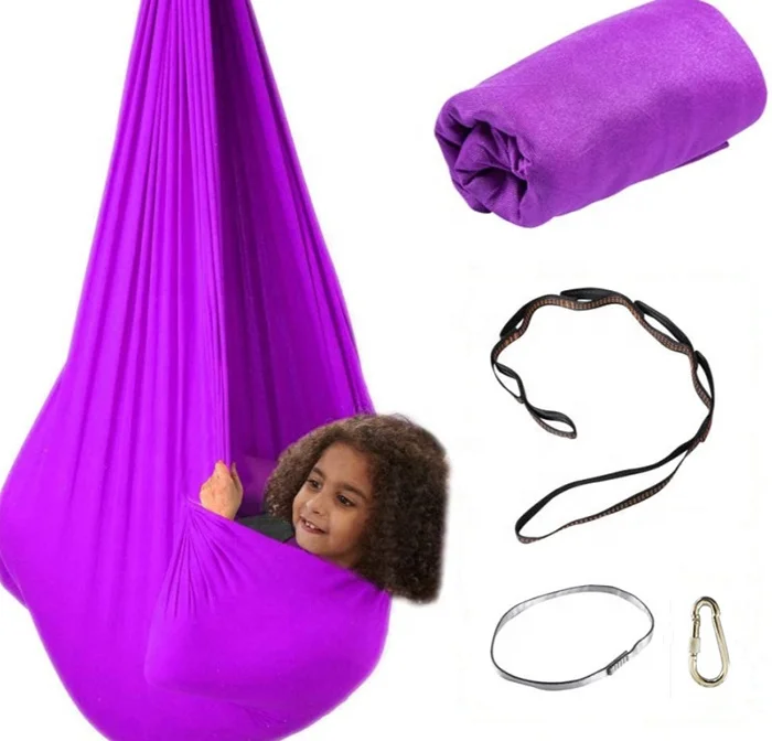Anti-gravity air yoga micro-stretch Yoga hammock Indoor sports Children in the hammock, Purple,green custom color 
Anti-gravity air yoga micro-stretch Yoga hammock Indoor sports Children in the hammock, Purple,green custom color