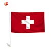 Cheap made promotional custom printing Swiss National Car Window Flag