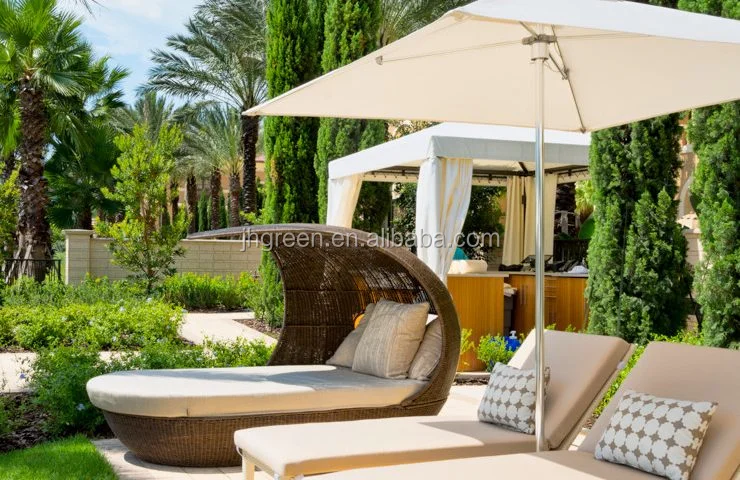 luxury white wicker daybed outdoor furniture sunbed
