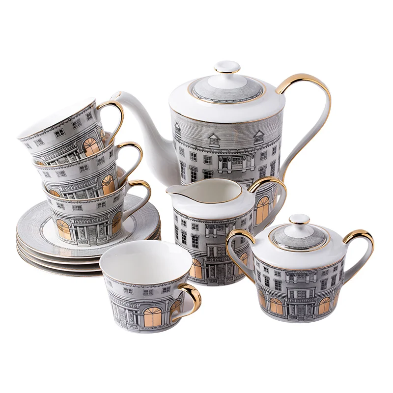 Castle building bone china coffee set set ceramic coffee cup drawing Phnom Penh flower English afternoon tea cup set, Customized color
Castle building bone china coffee set set ceramic coffee cup drawing Phnom Penh flower English afternoon tea cup set, Customized color