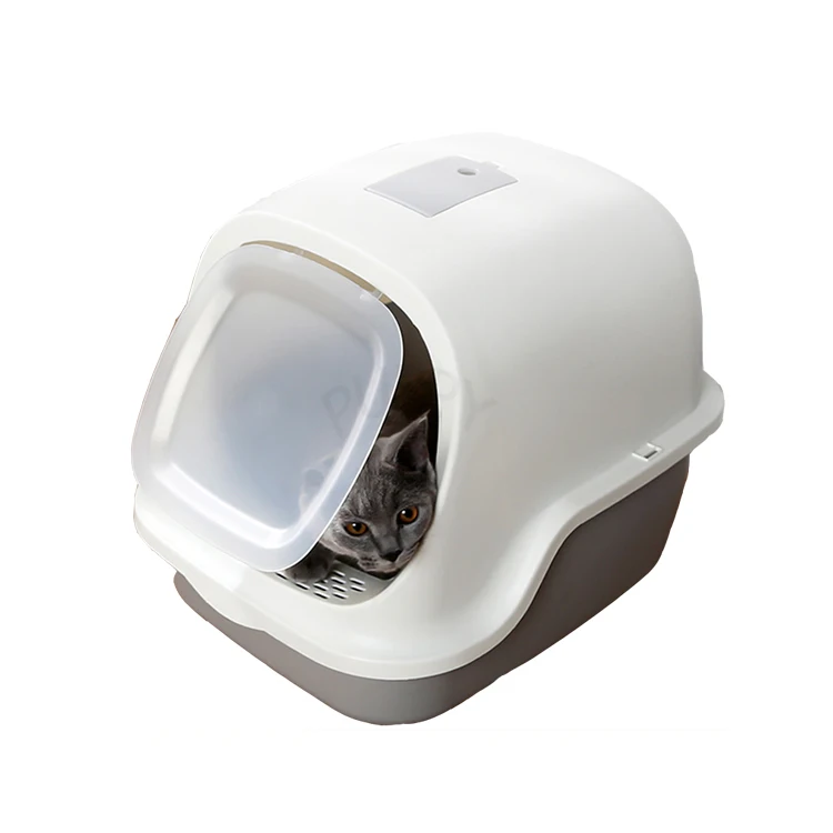 Big hooded cat litter box toilet plastic enclosed cat litter box for cats, Grey, pink, blue
Big hooded cat litter box toilet plastic enclosed cat litter box for cats, Grey, pink, blue
