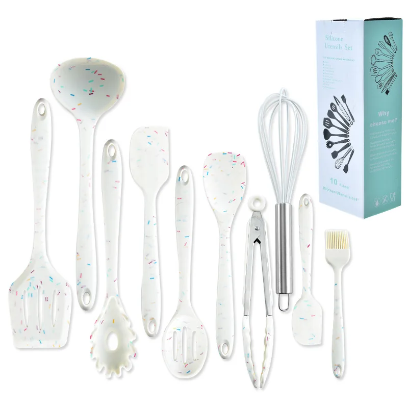 10pcs/set Silicone Cooking Utensils Non-stick Kitchenware BPA Free Silicone Spatula Kitchen Cooking Tools Set, Customized
10pcs/set Silicone Cooking Utensils Non-stick Kitchenware BPA Free Silicone Spatula Kitchen Cooking Tools Set, Customized