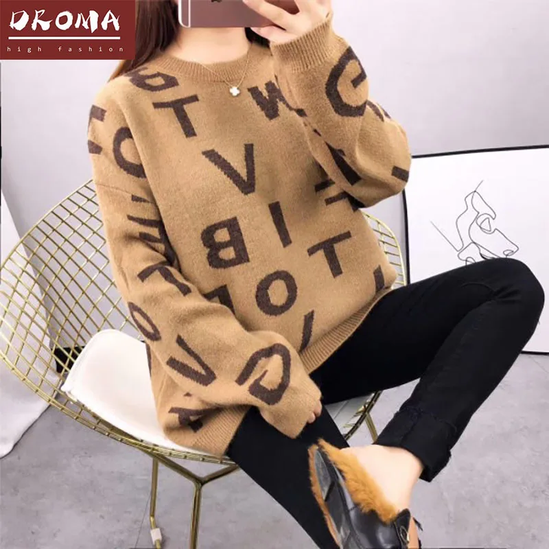 Droma 2020 Women Winter Round Collar Long Sleeve Loose Pullover Sweater, Coffee/brown
Droma 2020 Women Winter Round Collar Long Sleeve Loose Pullover Sweater, Coffee/brown