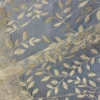 Wholesale Small Leaf Turkey Glitter Lace Fabric, tela de encaje brillante Glitter Mesh Top For Bridal Gown