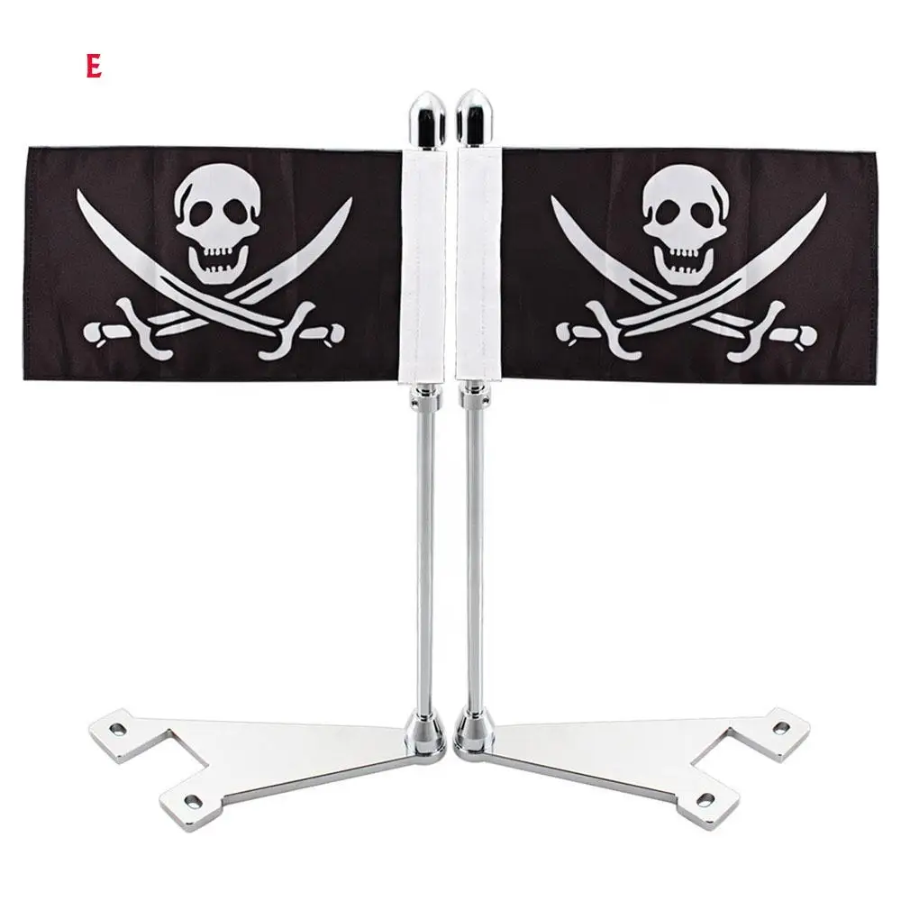 Motorcycle Flag Pole Rear Side Mount Luggage Rack For Harley Touring Electra Road Glide King Hard Stretched Saddle Bag Flag