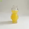 Funny 160ml Robot Shaped Glass honey Jar Candy Bottle