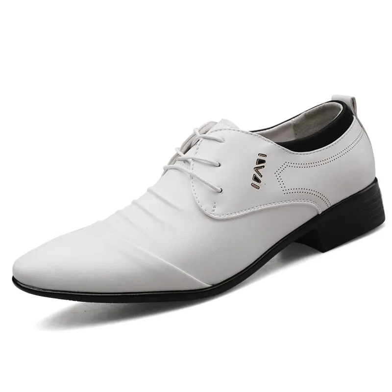 Large size summer leather shoes small white shoes for men's leisure business shoes 
Large size summer leather shoes small white shoes for men's leisure business shoes