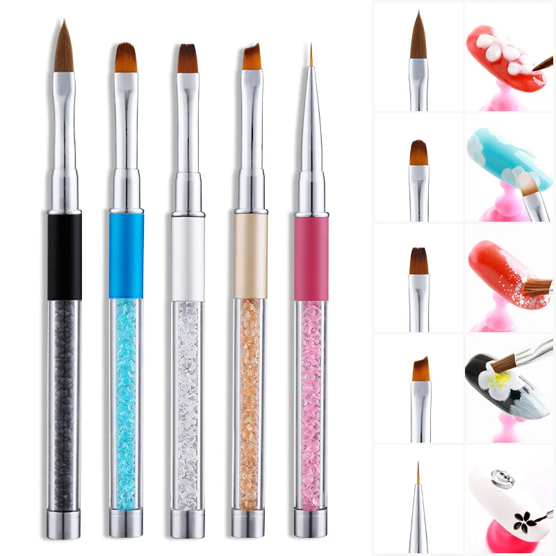 Wholesale nail art salon beautiful painting drawing polish acrylic nail art brush with rhinestone colorful nail brush, Picture
Wholesale nail art salon beautiful painting drawing polish acrylic nail art brush with rhinestone colorful nail brush, Picture
