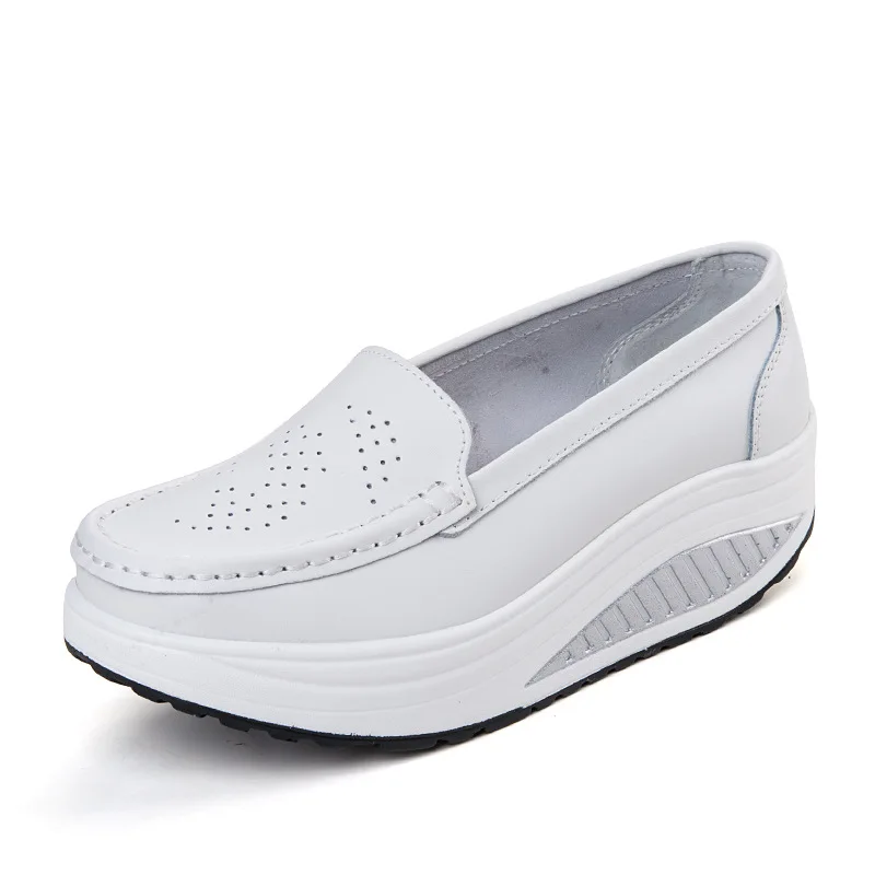 In Stock New Wholesale White sports shoes high thick sole slope heel women shoes nurses shoes
In Stock New Wholesale White sports shoes high thick sole slope heel women shoes nurses shoes